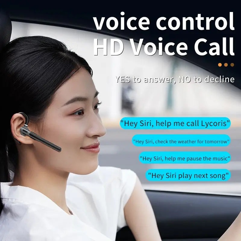 Bluetooth 5.3 Earphone Ear-hook Headphone Sports Business Wireless Headset with LED Display HIFI Stereo Waterproof Earbud